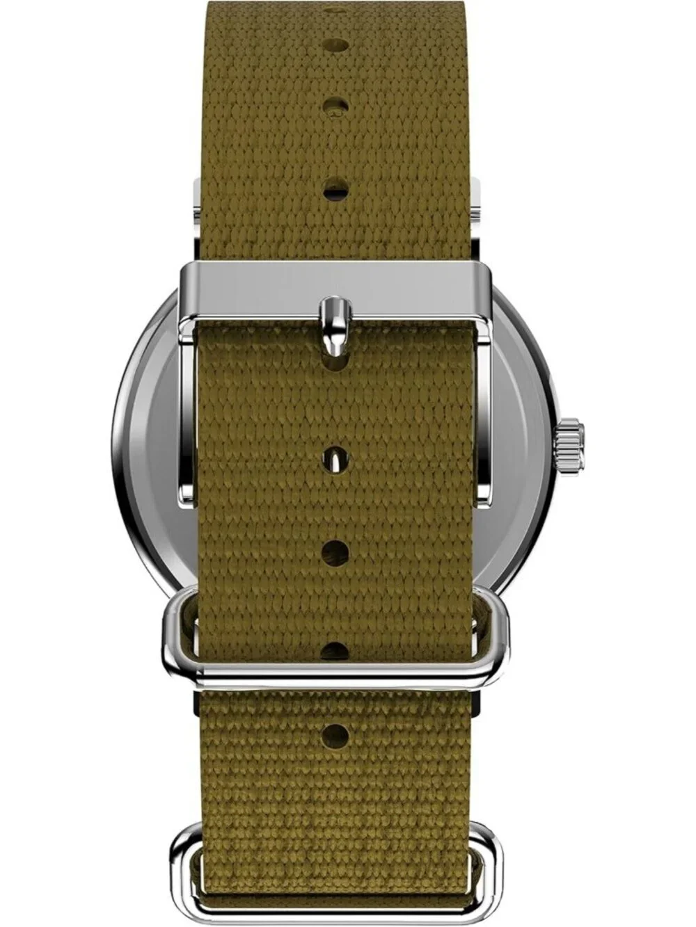 Unisex Green And White Analog Quartz Nylon Fabric Slip Adjustable Durable Watch